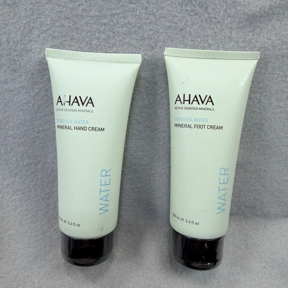 Ahava Dead Sea Water Mineral Hand Cream and Foot Cream Set 3.4oz 100ml Each
